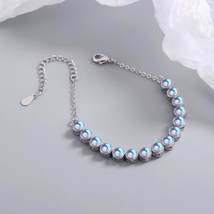 Moonlight Stone Beads Bracelets for Women Shiny Female Jewelry Gifts 191