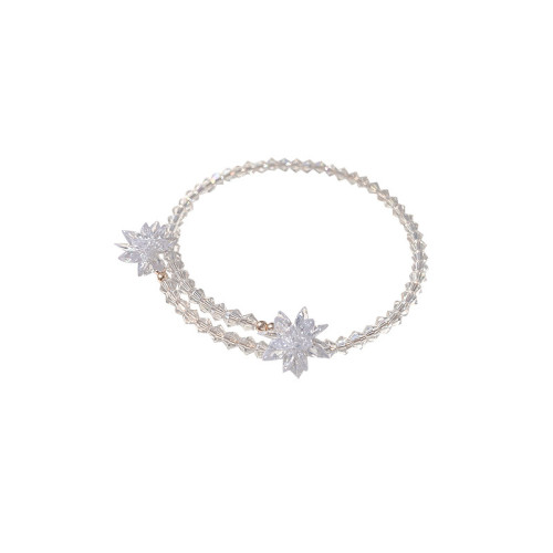 Natural Crystal  Beads Ice Flower Charm Bracelets Bangles for Women Girls Korean Fashion Jewelry  226