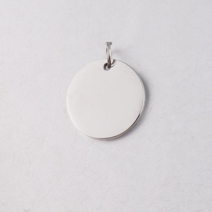 Mirror Stainless Steel Round Diy Pendant  Hanging  8-30mm Multi Specification Glossy Round Pendant Can Carve Jewelry