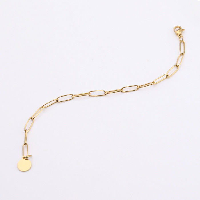 Hip Hop Stainless Steel 18K Real Gold Hollow Bracelet Korean Simple Graceful Plaid Thick Type Ornament Jewelry Women