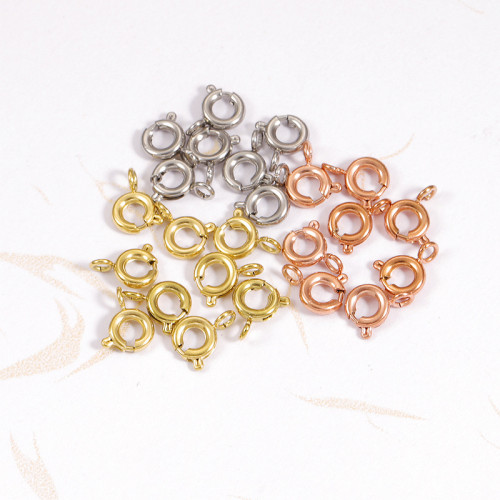 Stainless Steel Slingshot Buckle Bracelet Necklace Connecting Buckle DIY Handmade Jewelry Accessories Spring Fastener 5mm