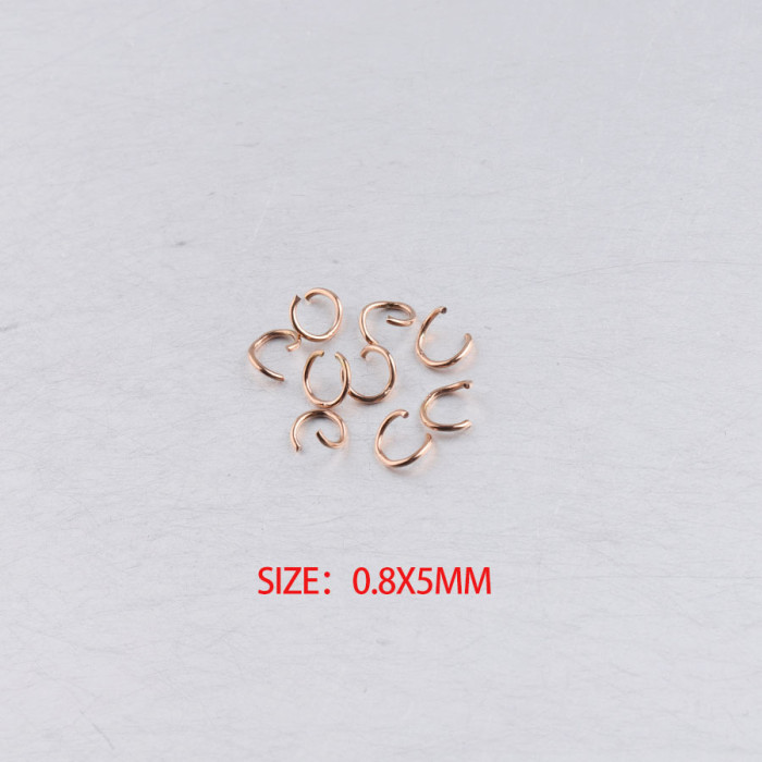 0.8 * 5mm Connection Ring Stainless Steel Broken Split  Ring DIY Ornament Accessories 100 Pcs/Bag