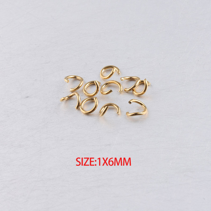 1 * 6mm DIY Stainless Steel Broken Ring Single Circle Accessories Jewelry 100 Pcs/Bag