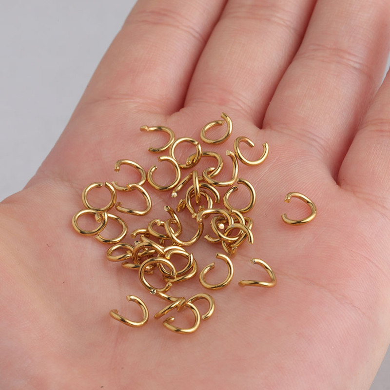 1 * 6mm DIY Stainless Steel Broken Ring Single Circle Accessories Jewelry 100 Pcs/Bag
