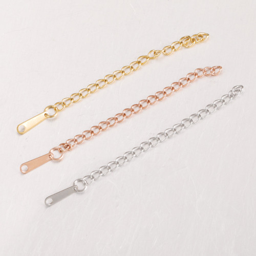 Stainless Steel 6.5cm Extension Chain DIY Ornament Accessories Necklace Bracelet Tail Metallic Belt Tag Accessories
