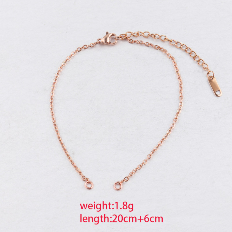 2mm Fine Steel Gold Rose Gold Stainless Steel DIY Bracelet Chain Accessories Bracelet