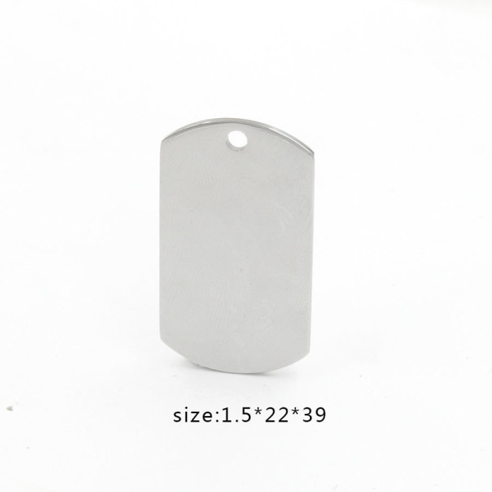 Stainless Steel Pendant Ornament Engraved with Words Accessories DIY Dog Tag Dog Tag Stainless Steel Hang Tag Laser Sculpture