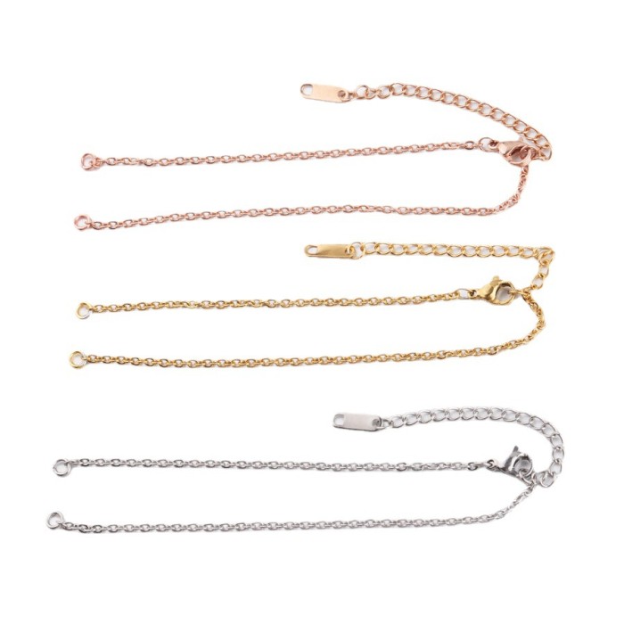 2mm Fine Steel Gold Rose Gold Stainless Steel DIY Bracelet Chain Accessories Bracelet