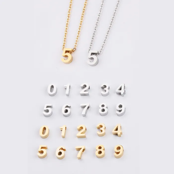 Stainless Steel Digital DIY Necklace Personalized Anniversary Significance Digital Pendant Necklace