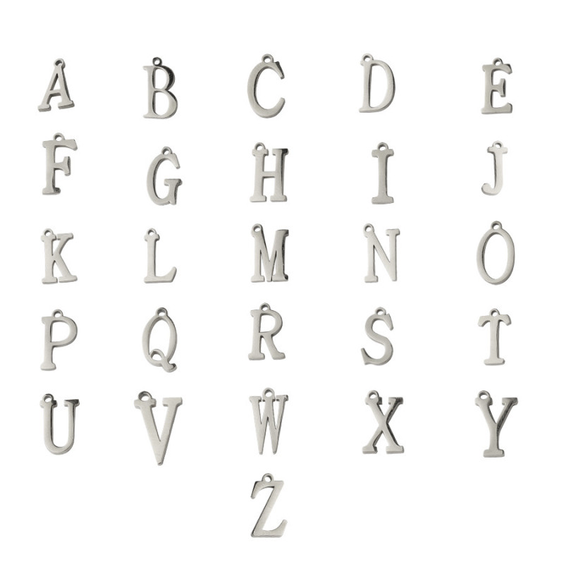 Stainless Ornament Accessories Letters Decorative Pendant DIY Necklace Accessories Name Accessories