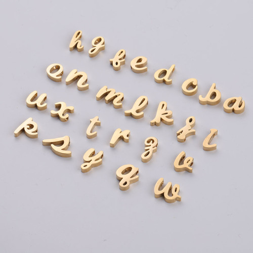 Stainless Steel English Letter Beads A- Z Letters Small Hole Beads 1.8mm DIY Accessories Beaded Name Jewelry