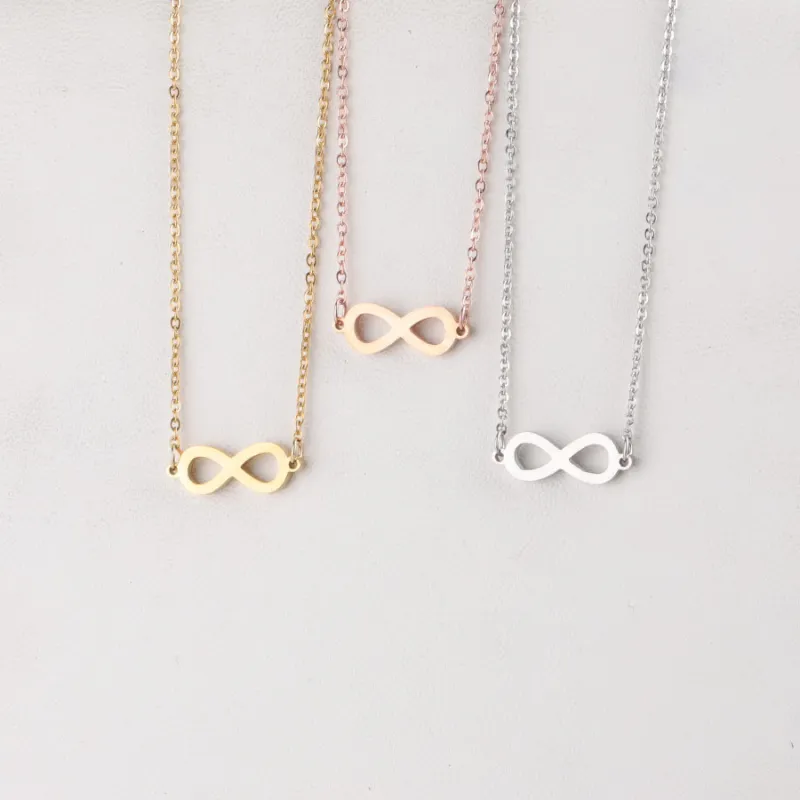 diy Stainless Steel Pendant Infinite Symbol  Necklace for women