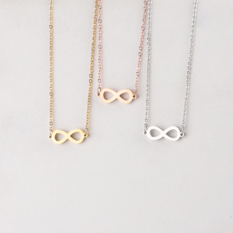diy Stainless Steel Pendant Infinite Symbol  Necklace for women