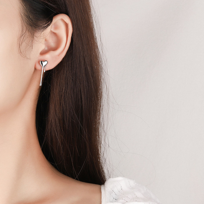 Irregular Water Flow Personalized Stud Earrings Women's Water Drop Short  Stud Earrings