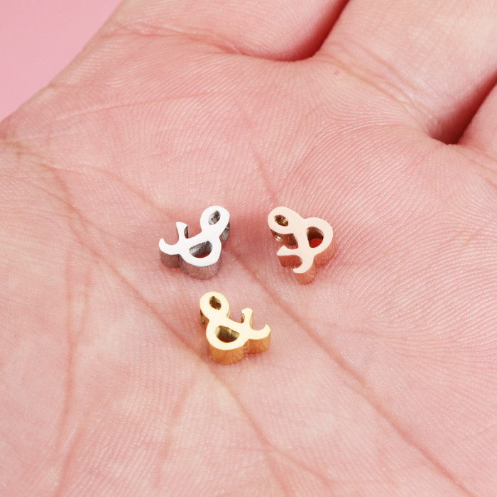 7x8mm Musical Note & Small Hole Beads Stainless Steel Ornament Accessories DIY Scattered Beads Pendant
