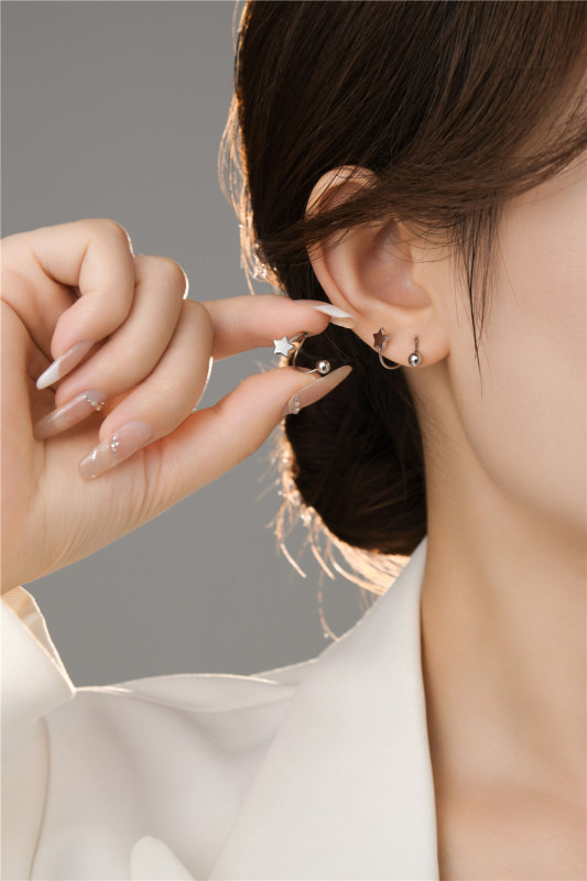 XINGX Rear Hanging Tide Spring and Summer Spring Stud Earrings Spiral Screw Tightening Buckle Earrings Unique Earrings for Women