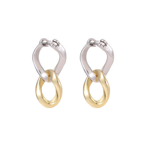 Chain Color Earrings Niche Design Light Luxury Trendy Personality Stud Earrings Classic Luxury Earrings for Women