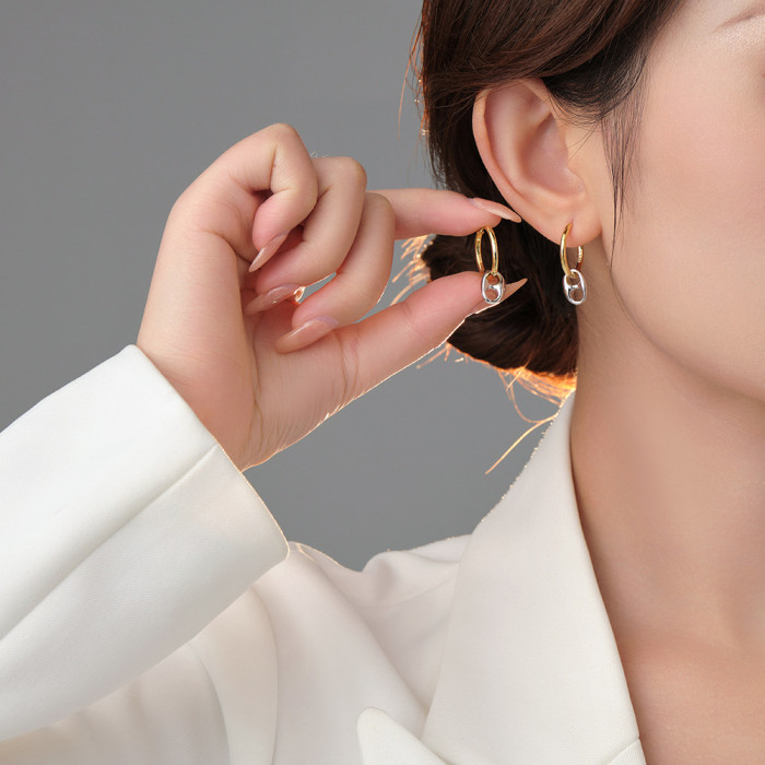 Earring Ear Clip Simple Fashion High Sense Personality Drop Earrings 789