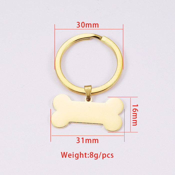 Personalized Fashion Pet Decorations Accessories DIY Dog Bone Can Be Laser Sculpture Pendant