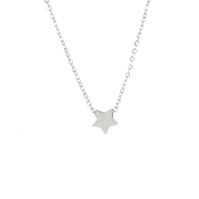 Rose Gold Titanium Steel  Pendant Clavicle Chain Simple Stainless Steel Star Necklace