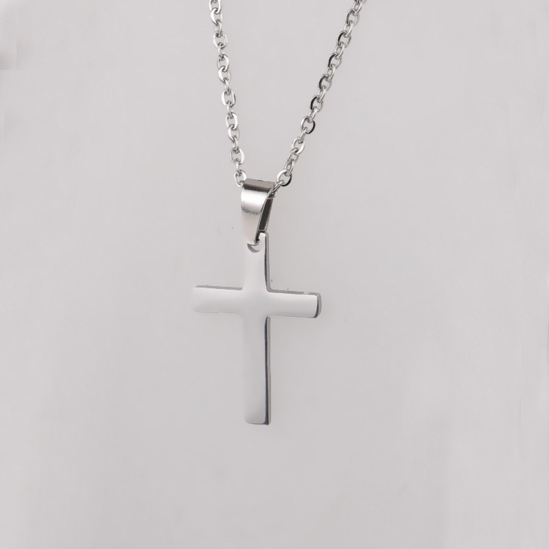 Cross Necklace Hip Hop Trend Cross Pendant Necklace Couple Pendant Accessories