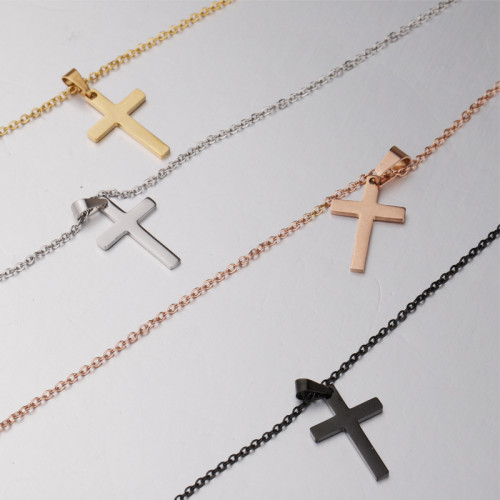 Cross Necklace Hip Hop Trend Cross Pendant Necklace Couple Pendant Accessories