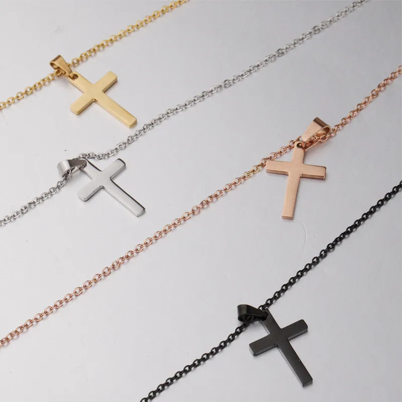 Cross Necklace Hip Hop Trend Cross Pendant Necklace Couple Pendant Accessories