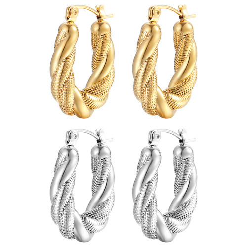 Stainless Steel Earrings Women's Fashion Temperament 18K Gold Titanium Steel Earrings