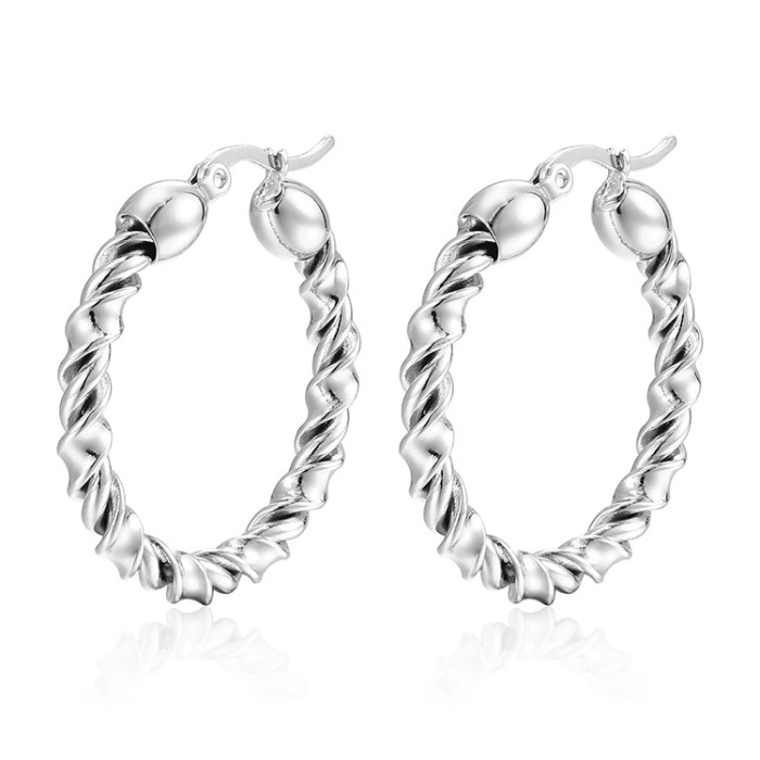 INS Stainless Steel Earrings Women's Fashion round Titanium Steel Earrings  Wholesale