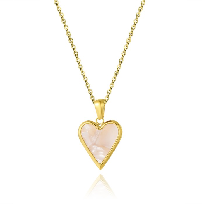 INS Stainless Steel Heart Love Pendant Multilayer Chain Choker Necklace for Women Wedding Accessories Dropshipping