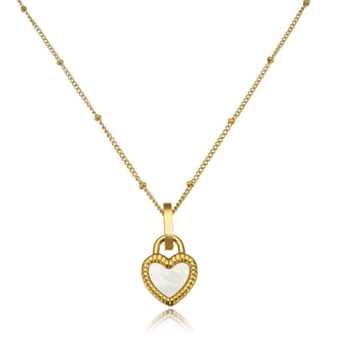 INS Stainless Steel Heart Love Pendant Multilayer Chain Choker Necklace for Women Wedding Accessories Dropshipping