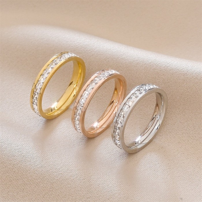 Classic Fashion Wedding Ring for Women Micro Paved Cubiz Zircon Finger Rings Female Engagement Jewelry Accessories