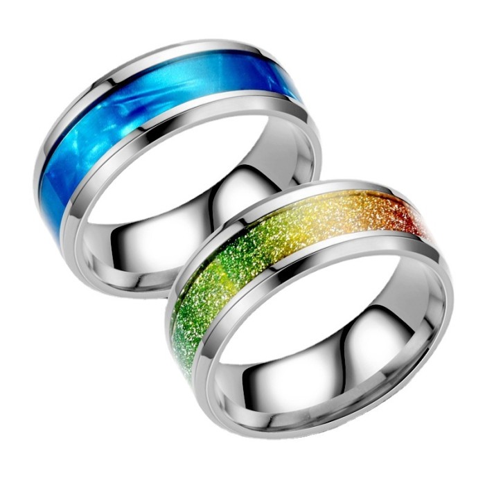 Personality Men's Stainless Steel and Titanium Steel Retro Ring