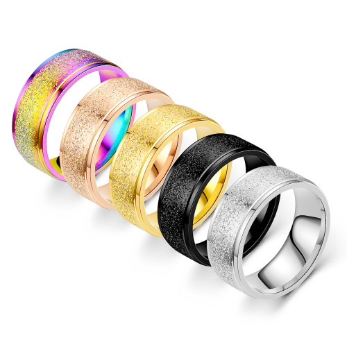 Men's Matte Titanium Steel Ring Stainless Steel Couple Ring