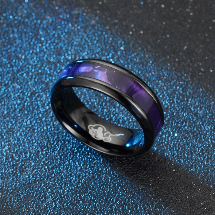 Personalized Black Titanium Steel Ring for Men, Stainless Steel Couple Ring, Birthday Gift, Simple and Sophisticated