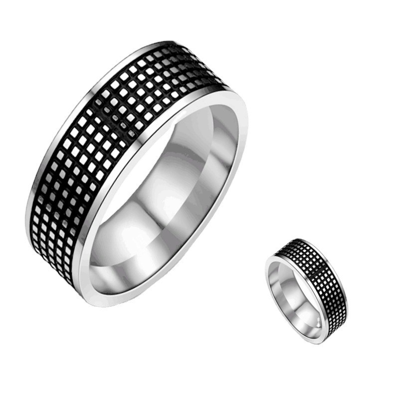 Men's Titanium Steel Ring Personality Stainless Steel Ring Retro Minimalist Gift Punk