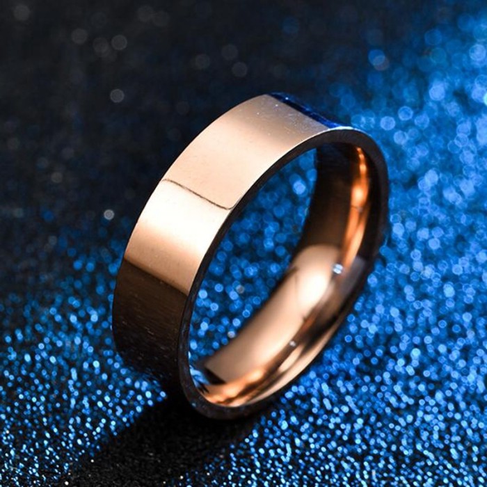 8mm Simple Titanium Steel Rings for Men/Women, Perfect for Cocktail Party, Plain Couples Ring