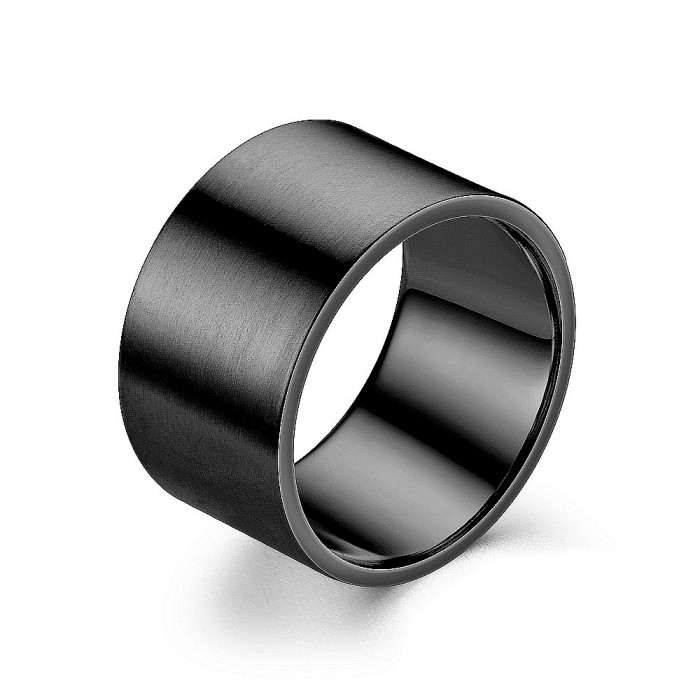 12mm Wide Stylish Stainless Steel Men's Ring - Add Some Edge To Your Look