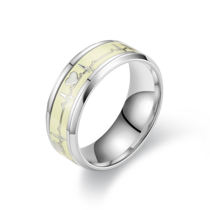 Love Luminous Trendy and Fashion-Forward Stainless Steel Men's Ring - Stand Out From The Crowd