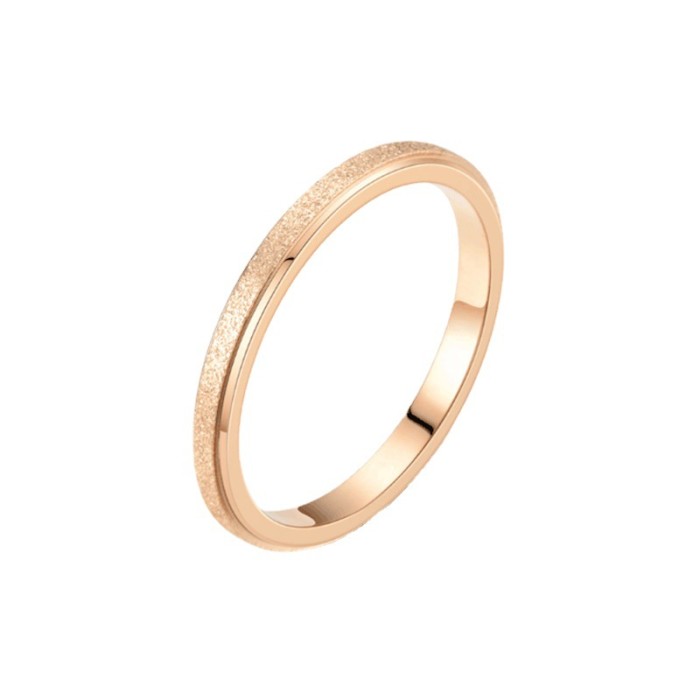 Frosted Minimalist and Modern Stainless Steel Men's Ring - Ideal for the Simple Man