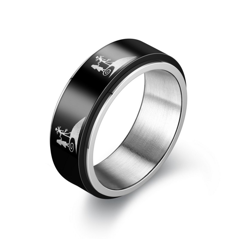 Rotating Ring Decompression Ring Cool and Edgy Stainless Steel Men's Ring - Ideal for Hip Men