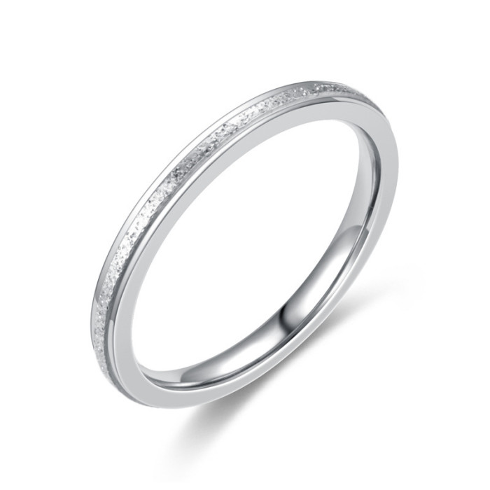 Frosted Minimalist and Modern Stainless Steel Men's Ring - Ideal for the Simple Man