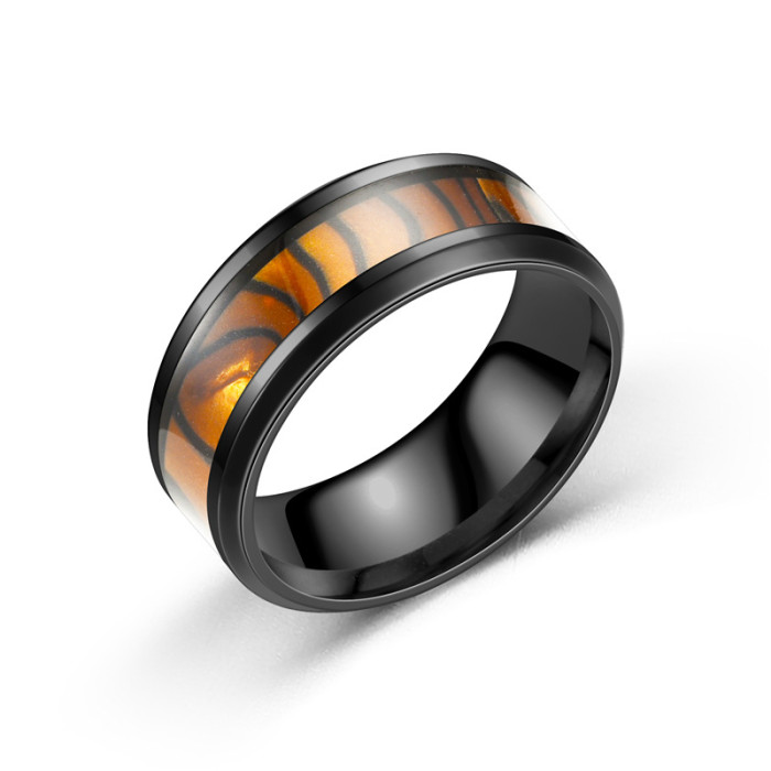 Men's Rings Contemporary Stainless Steel Geometric Ring with Black Ion Plating - Trendy and Modern