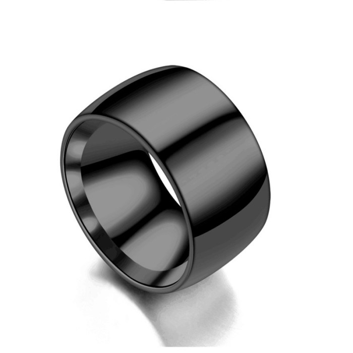 Rugged and Durable Black Stainless Steel Ring for Men, Ideal for Active Lifestyles