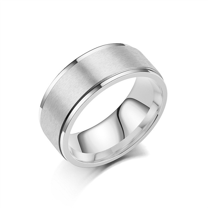 Minimalist Stainless Steel Ring with Matte Finish - Ideal for Everyday Wear
