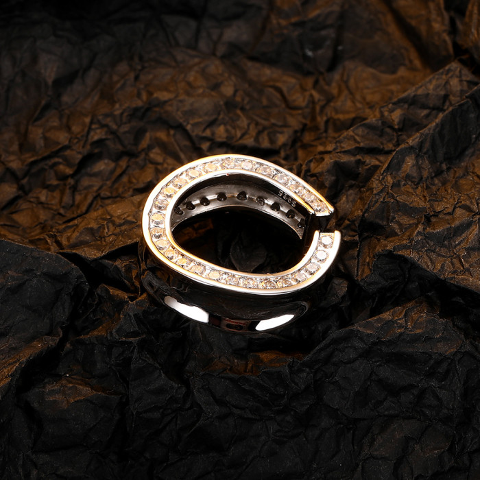 Zirconia Ring Exquisite Handcrafted Copper Women's Ring with Open Design - A Beautiful Gif