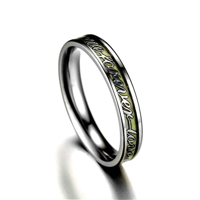 Luminous Ring Forever Love Make A Bold Statement with This Chic and Trendy Men's Stainless Steel Ring