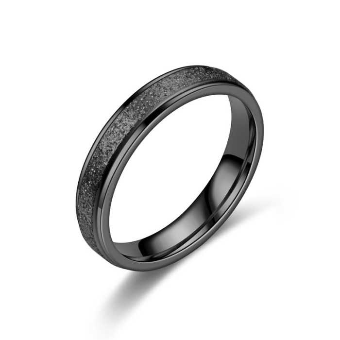The Perfect Accessory for Every Outfit: High-Quality Frosted Men's Stainless Steel Ring