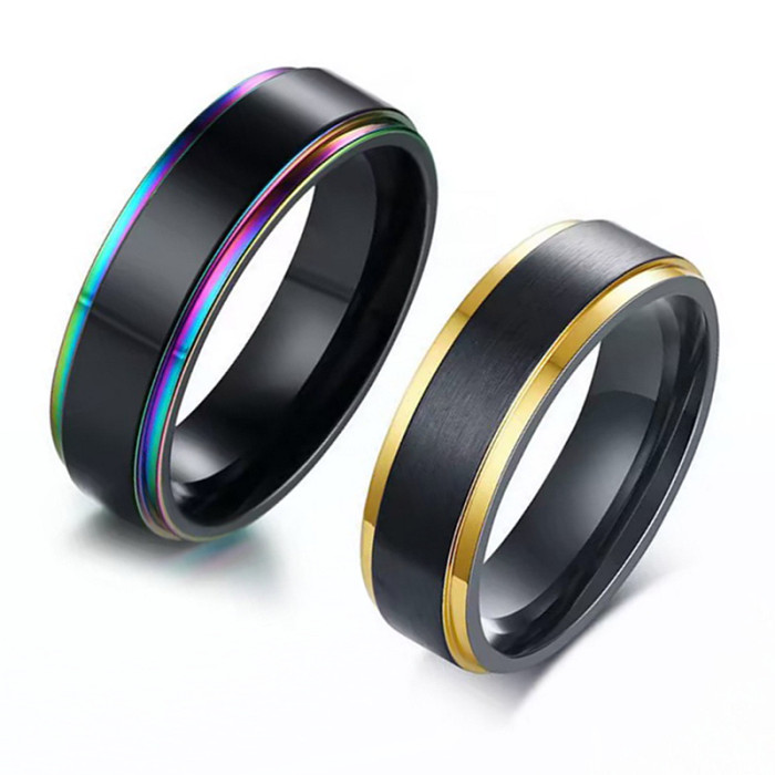 Masculine and Edgy Stand Out From The Crowd with Black This Men's Stainless Steel Ring
