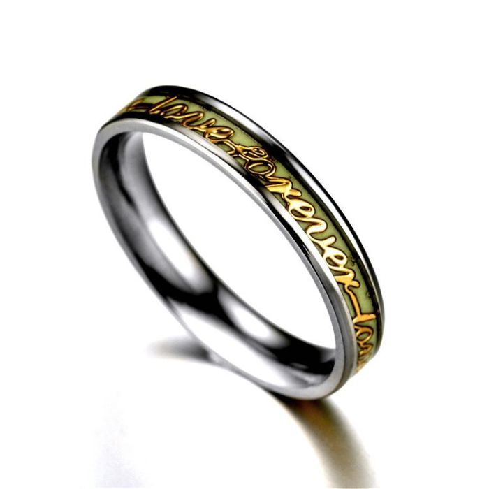 Luminous Ring Forever Love Make A Bold Statement with This Chic and Trendy Men's Stainless Steel Ring